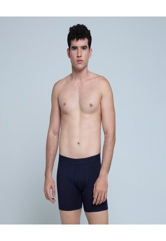 Bóxer Con Vena Decorativa  Para Hombre Azul Ostu Ostu