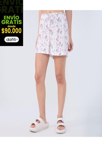 Short Para Mujer  Color Crema Marca Ostu #40190316 Ostu