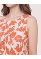 Blusa Manga Sisa Cuello Redondo  Para Mujer Rojo Ostu de Ostu