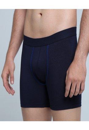 Bóxer Con Vena Decorativa  Para Hombre Azul Ostu