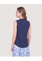 Blusa Manga Sisa  Para Mujer Azul Ostu de Ostu