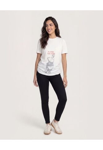 Camiseta Pooh Soft Mood  Para Mujer Crema Ostu Ostu