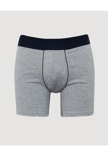 Boxer Medio Pretina A Rayas X1 Para Hombre Gris Ostu