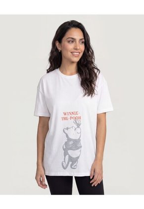 Camiseta Pooh Soft Mood  Para Mujer Crema Ostu