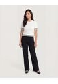Jean Straight Long Essential  Para Mujer Negro Ostu de Ostu