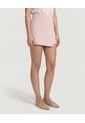 Falda Short Mini Checks  Para Mujer Beige Ostu de Ostu