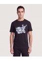 Camiseta Black Panther Graffiti  Para Hombre Negro Ostu de Ostu