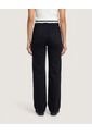Jean Straight Long Essential  Para Mujer Negro Ostu de Ostu