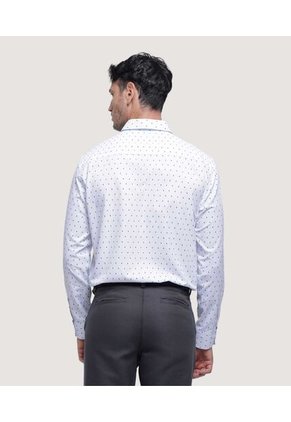 Camisa Para Hombre Manga Larga Con Bolsillo Color Blanco Marca Ostu #60010713