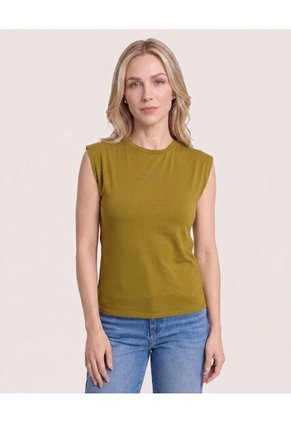 Camiseta Manga Sisa Para Mujer Verde Ostu