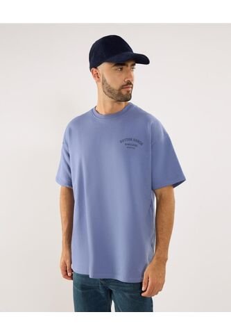 Camiseta Para Hombre Manga Corta Cuello Redondo Color Azul Marca Ostu #60091777 Ostu