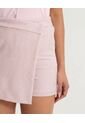 Falda Short Mini Checks  Para Mujer Beige Ostu de Ostu