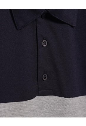 Polo En Bloques  Para Hombre Azul Ostu