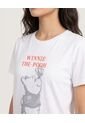 Camiseta Pooh Soft Mood  Para Mujer Crema Ostu de Ostu
