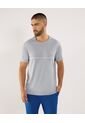 Camiseta Para Hombre Manga Corta Cuello Redondo Color Gris Marca Ostu #60091804 de Ostu