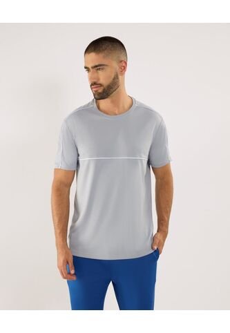 Camiseta Para Hombre Manga Corta Cuello Redondo Color Gris Marca Ostu #60091804 Ostu