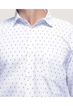 Camisa Para Hombre Manga Larga Con Bolsillo Color Blanco Marca Ostu #60010713