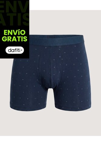 Boxer Medio Estampado  Para Hombre Azul Ostu Ostu