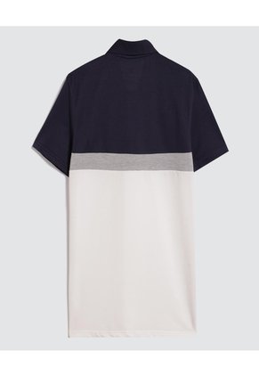 Polo En Bloques  Para Hombre Azul Ostu