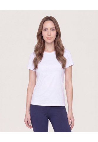 Camiseta Active Regular Básica  Para Mujer Blanco Ostu Ostu