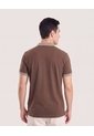Polo Texturizada  Para Hombre Café Ostu de Ostu