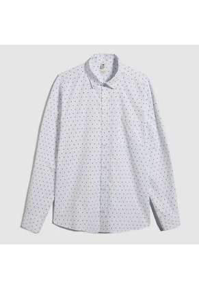 Camisa Para Hombre Manga Larga Con Bolsillo Color Blanco Marca Ostu #60010713
