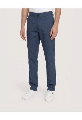 Pantalón Basico Chino Para Hombre Azul Ostu