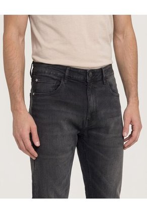 Jean Regular Stretch Para Hombre Negro Ostu