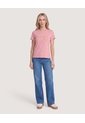 Camiseta Regular Estampada  Para Mujer Rosa Ostu de Ostu