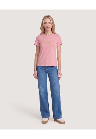 Camiseta Regular Estampada  Para Mujer Rosa Ostu Ostu