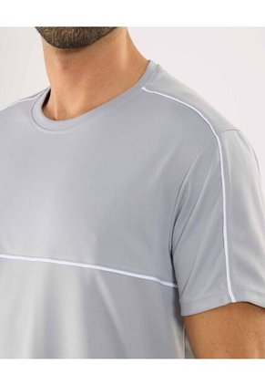 Camiseta Para Hombre Manga Corta Cuello Redondo Color Gris Marca Ostu #60091804