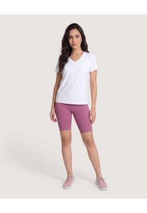 Biker Deportivo Con Bolsillo Para Mujer Morado Ostu