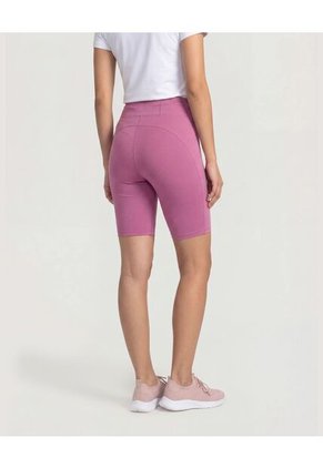 Biker Deportivo Con Bolsillo Para Mujer Morado Ostu