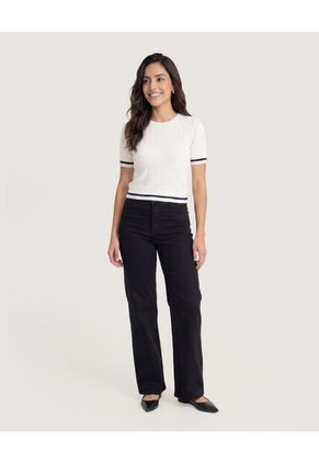 Camiseta Tejida College Para Mujer Crema Ostu