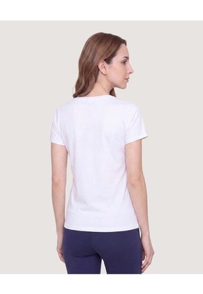 Camiseta Active Regular Básica Para Mujer Blanco Ostu