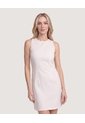 Vestido Semiajustado  Para Mujer Marfil Ostu de Ostu