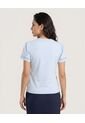 Camiseta Puff Sleeve Charm  Para Mujer Azul Ostu de Ostu