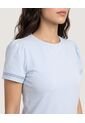Camiseta Puff Sleeve Charm  Para Mujer Azul Ostu de Ostu