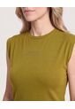 Camiseta Manga Sisa  Para Mujer Verde Ostu de Ostu