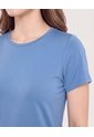 Camiseta Active Regular Cuello Redondo  Para Mujer Azul Ostu de Ostu