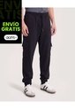 Jogger Cargo Utility  Para Hombre Negro Ostu de Ostu