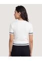 Camiseta Tejida College  Para Mujer Crema Ostu de Ostu