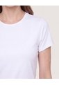 Camiseta Active Regular Básica  Para Mujer Blanco Ostu de Ostu