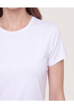 Camiseta Active Regular Básica Para Mujer Blanco Ostu