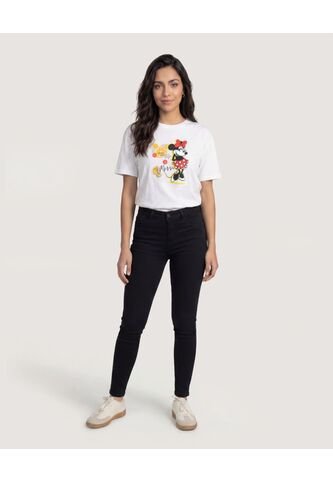 Camiseta Minnie Citrus  Para Mujer Crema Ostu Ostu