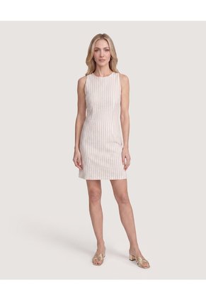Vestido Semiajustado Para Mujer Marfil Ostu