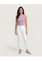 Camiseta Mesh Draped  Para Mujer Morado Ostu de Ostu
