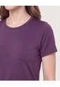 Camiseta Active Regular Cuello Redondo  Para Mujer Uva Ostu de Ostu