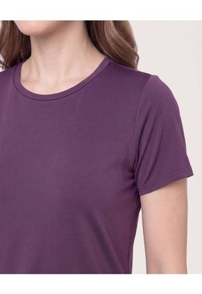 Camiseta Active Regular Cuello Redondo Para Mujer Uva Ostu