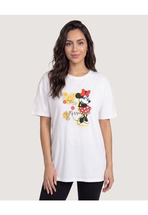Camiseta Minnie Citrus  Para Mujer Crema Ostu